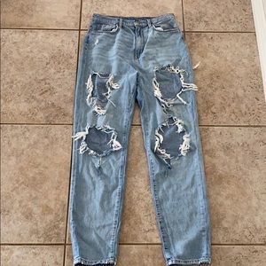 BDG High Rise Destroyed Mom Jeans